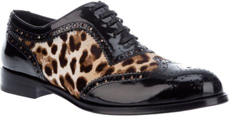 leopard skin brogues