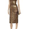 L'wren Scott Lace Covered Silk Blend Dress in Gold - Lyst