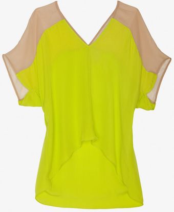 Mason by Michelle Mason Preorder Georgette Inset Tee - Lyst