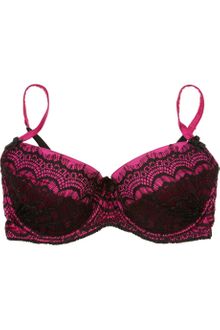Mimi Holliday By Damaris Bisou Bisou Bloom Lace and Silk Satin Contour Bra - Lyst