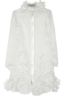 Valentino Appliqué Silk Organza Coat - Lyst