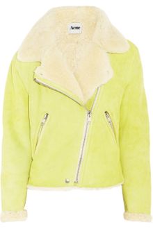 Acne Rita Shearling Biker Jacket - Lyst