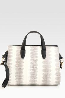 Alexander Wang Pelican Patent Snakeskin Satchel - Lyst
