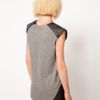 Asos Collection  Tshirt with Pu Stud Shoulder in Gray (grey) - Lyst
