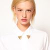 Asos Smooth Triangle Collar Tips in Gold - Lyst