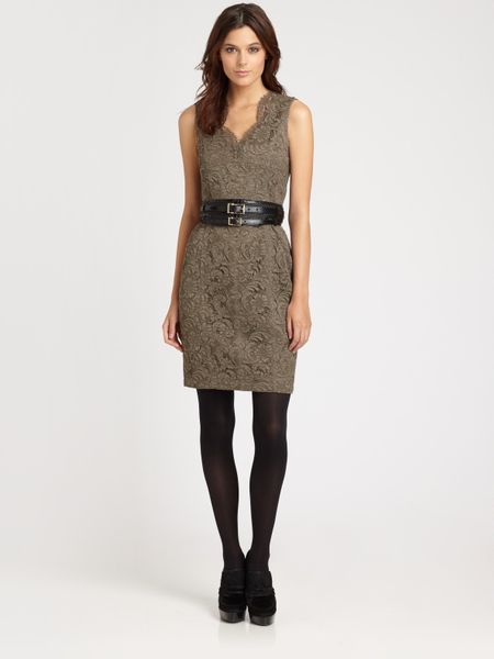 Burberry Lace Dress in Black - Lyst