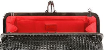Christian Louboutin Miss Loubi Patent Spikes Clutch - Lyst