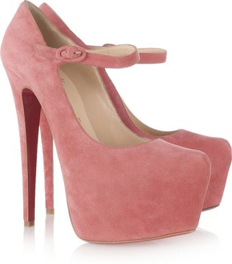 Christian Louboutin Lady Daf 160 Suede Platform Pumps - Lyst