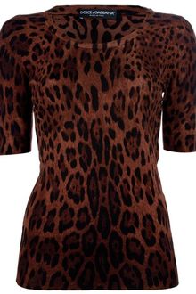 Dolce & Gabbana Leopard Print Sweater - Lyst