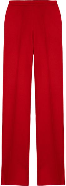 Giambattista Valli Woolblend Wideleg Pants in Red - Lyst