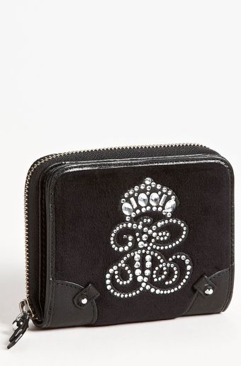 Juicy Couture All Hail Velour French Wallet - Lyst