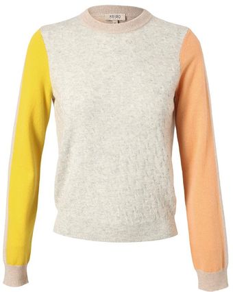 Kenzo Colourblocked Cashmere Jumper - Lyst
