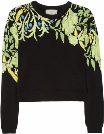 Preen Cropped Cashmere Sweater - Lyst