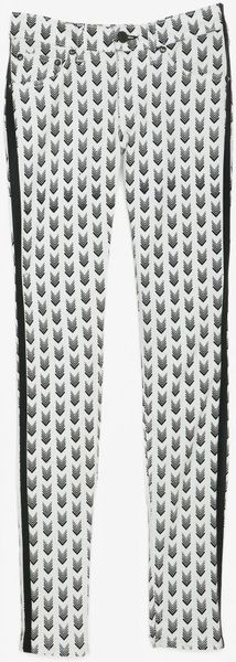 Rag & Bone Arrow Tuxedo Print Skinny Trousers in Black (020) - Lyst