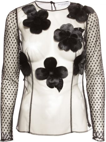 Viktor & Rolf Flower Top Black - Lyst