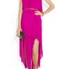 Willow Draped Silk Tulle Dress in Pink (magenta) - Lyst