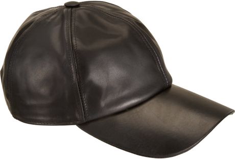 black leather cap