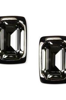 Givenchy Light Hematite Black Diamond Stone Button Earrings - Lyst