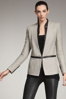 Helmut Lang Leathertrim Blazer - Lyst