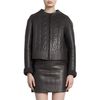 Lanvin Cable Leather Jacket in Gray (anthracite) - Lyst