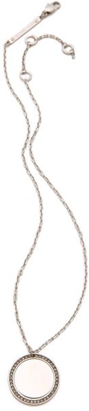 Michael Kors Pave Drop Necklace in Silver - Lyst
