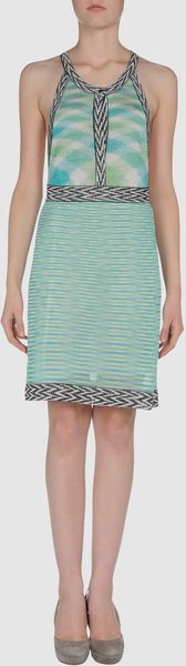 Missoni Short Dress in Blue (green) - Lyst