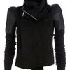Rick Owens Fitted Leather Jacket in Black - Lyst