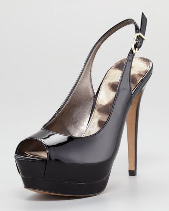 Sam Edelman Penelope Sling Back Peep Toe Pump Black - Lyst