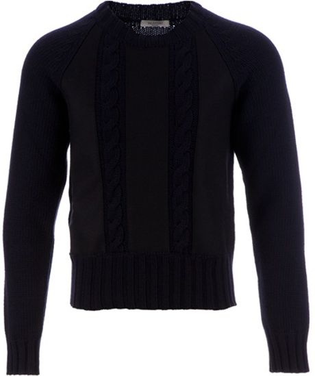 Valentino Panelled Jumper in Blue for Men (navy) - Lyst