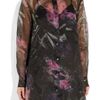 Acne Patsy Bouquet Oversized Silk Organza Shirt in Black - Lyst