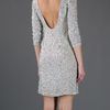 Blumarine Gem Embellished Silk Dress in Gray (nude) - Lyst