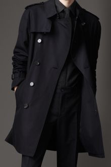 Burberry Midlength Cotton Gabardine Trench Coat - Lyst
