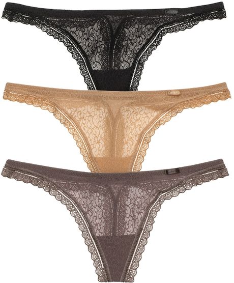 Calvin Klein Thong Brief Encounters in Brown (wild flower jelly bean) - Lyst