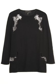 Giambattista Valli Lace Insert Top - Lyst