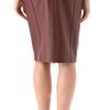 Hakaan Leather Zip Front Pencil Skirt in Brown (bordeaux) - Lyst