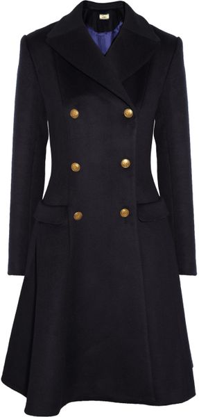 Issa Wool and Cashmereblend Coat in Blue (navy) - Lyst