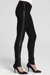 Juicy Couture Leather Inset Skinny Jeans