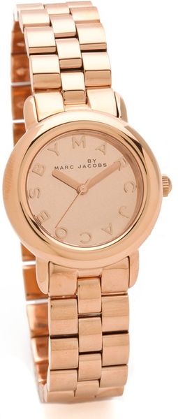 Marc By Marc Jacobs Mini Marci Mirror Watch in Gold (rose) - Lyst