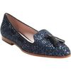 Miu Miu Glitter Tassel Loafer in Blue - Lyst