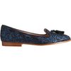 Miu Miu Glitter Tassel Loafer in Blue - Lyst
