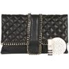 Topshop Leather Quilted Chain Clutch Bag in Black - Lyst