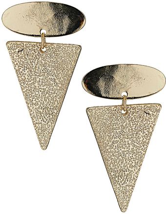 Topshop Oval and Arrow Drop Earrings - Lyst