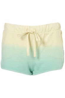 Topshop Green Dip Dye Runner Shorts - Lyst