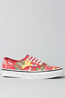 Vans The Authentic Slim Sneaker in Red Hawaiian - Lyst