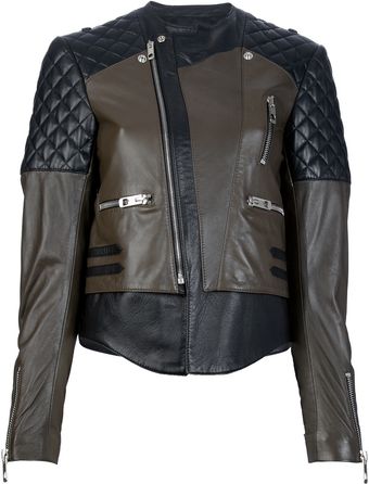 Balenciaga Cropped Biker Jacket - Lyst