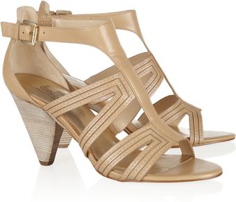 Belle By Sigerson Morrison Cole Leather and Wood Sandals - Lyst