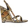 Bottega Veneta Python Wedge Sandals in Animal - Lyst