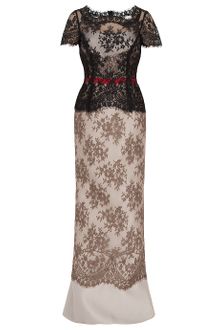 Carolina Herrera Contrast Lace Gown - Lyst