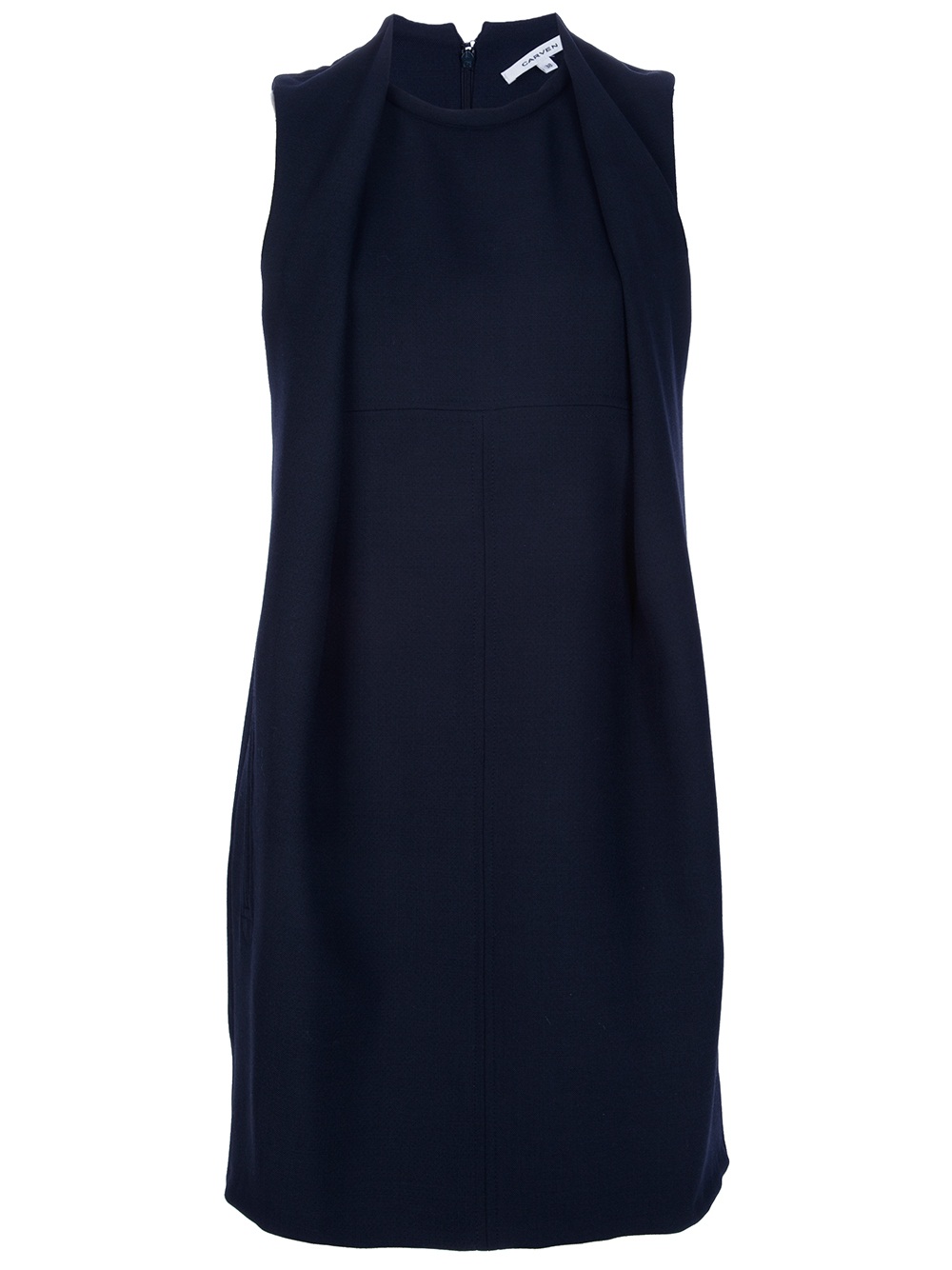 Carven Sleeveless Shift Dress In Blue Navy Lyst 4572