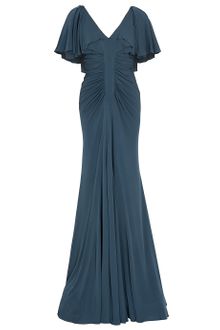 Elie Saab Jersey Dress Cap Sleeves Dress - Lyst